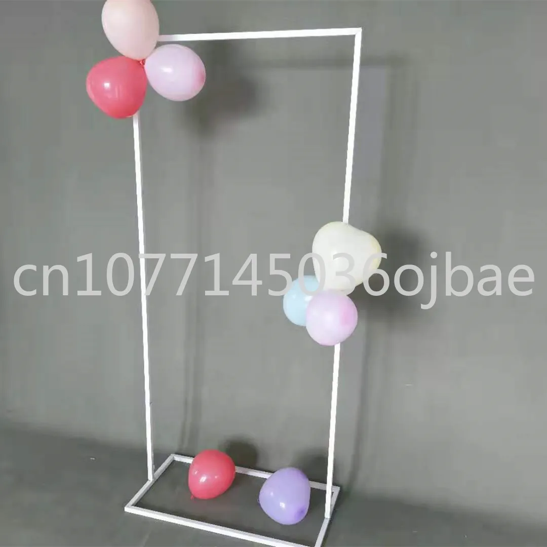 

Square Metal Wedding Arch Welcome Sign Stand Flower Archway Post Backdrop Stand for Bridal Shower Baby Shower Ceremony Decor