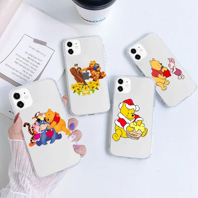 

A-23 Winnie the Pooh Transparent Cutout Soft Case for Motorola Moto E7 Power E7I Play G G7 G8 Plus