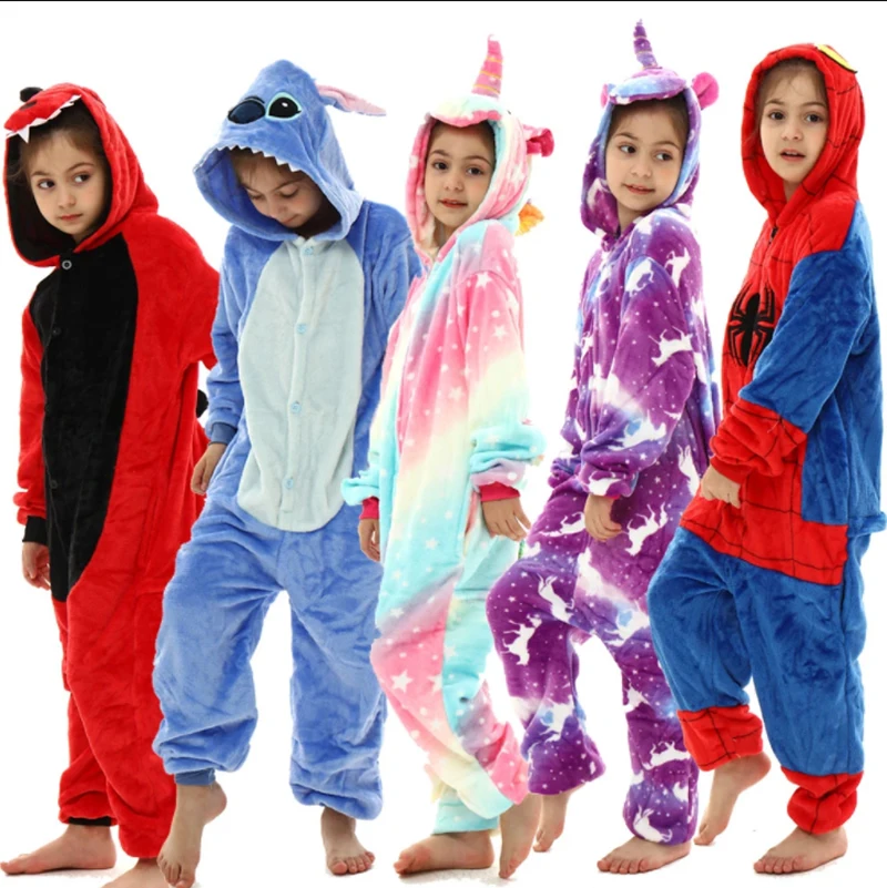 Pijamas Kigurumi de unicornio para niños, mono de animales para bebés, mono, pijama de Panda, ropa de dormir para niñas, pijama de Cosplay