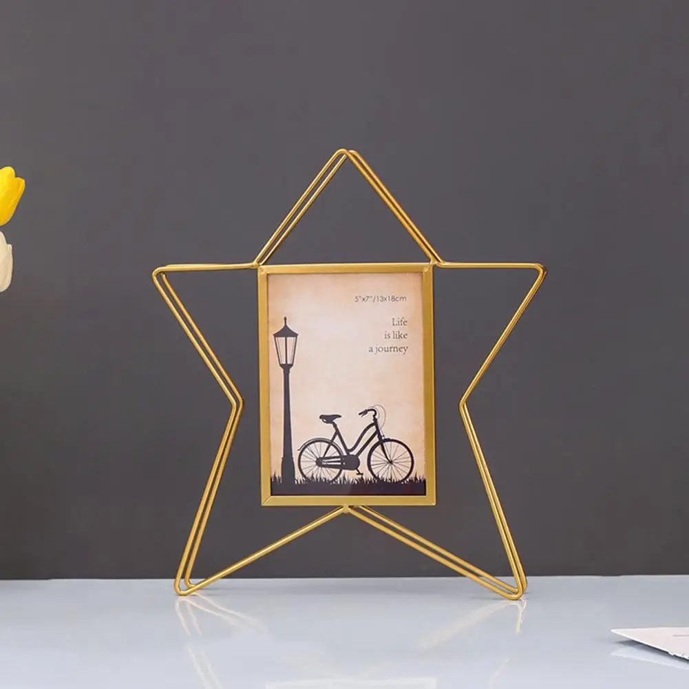 

Photo Decorative Frame Iron Art Anti-deform TV Cabinet Desk Decoration Photo Frame Heavy Duty Picture Frame for Living Room