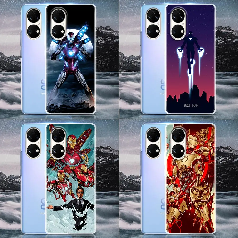 

Clear Phone Case for Huawei P20 Pro P30 P40 Pro Plus Lite 4G P50 Pro P Smart Z 2019 Case Soft Silicone Cover Marvel Iron Man