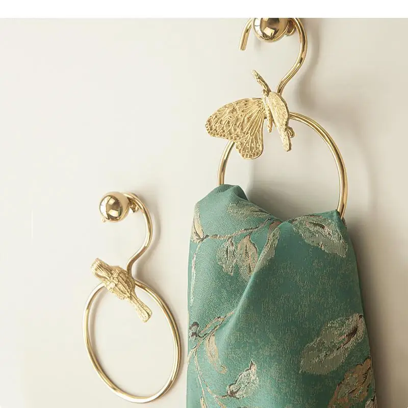 Латунная вешалка для полотенец круглый крючок одежды многофункциональная