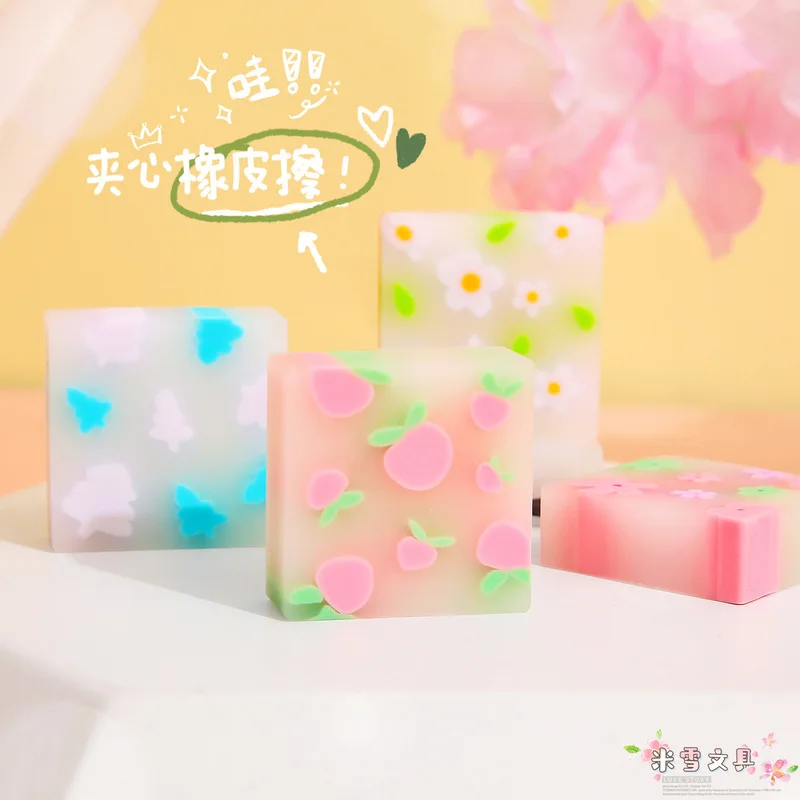 

10pc Sandwich Eraser Sassafras Creative Cartoon Eraser Pencil Eraser For Elementary School Students To Wipe Clean Without Leavin