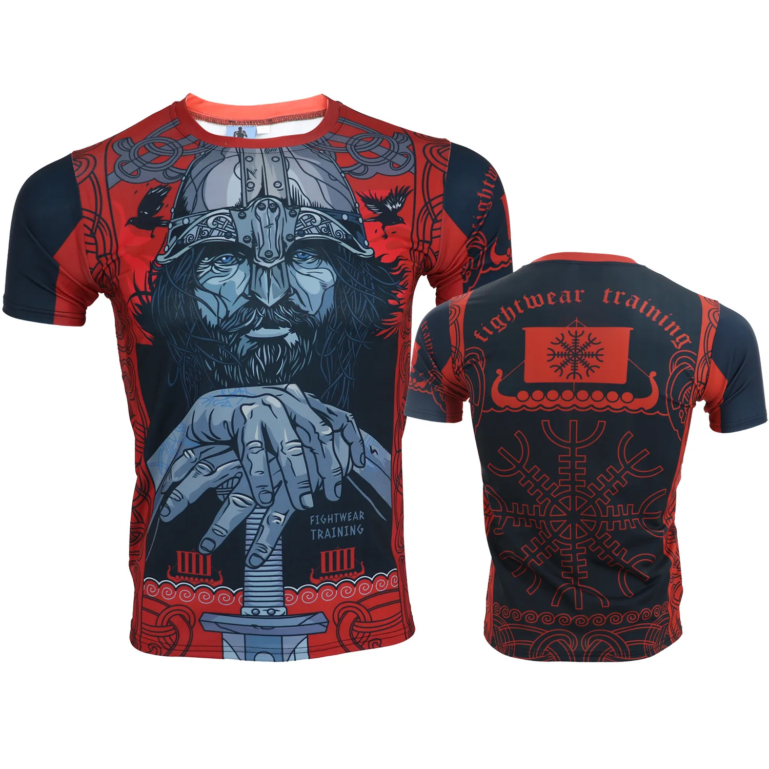 Мужская спортивная футболка ММА фитнес-компрессионная тренировочная мужская