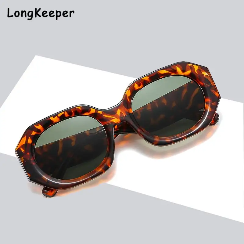 

Женские солнцезащитные очки Long Keeper Y2K, винтажные многоугольные очки в стиле панк с большой оправой, 2023