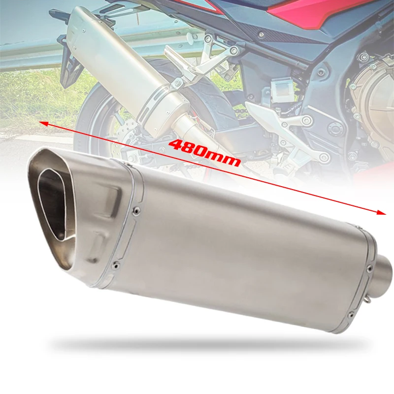 

51 мм Универсальный выхлоп мотоцикла левый правый двухсторонний глушитель для Kawasaki Z900 Ninja z1000 Z400 Tmax530 S1000RR R1250GS
