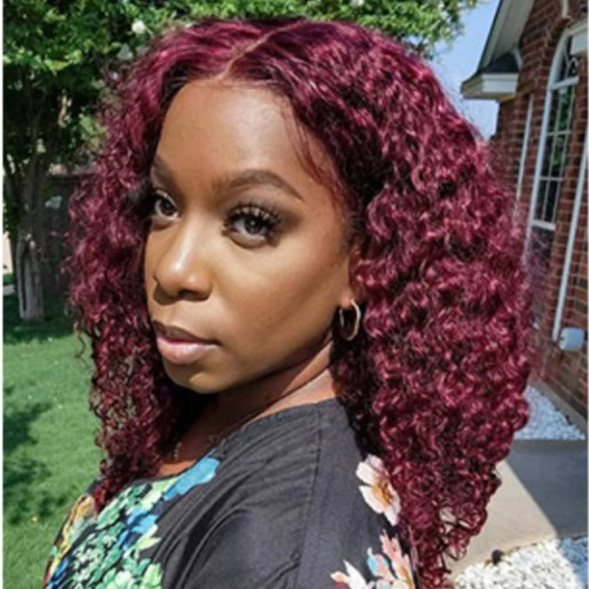 UNIKY Натуральные человеческие волосы Фронтальный парик 13x4 Глубокая волна