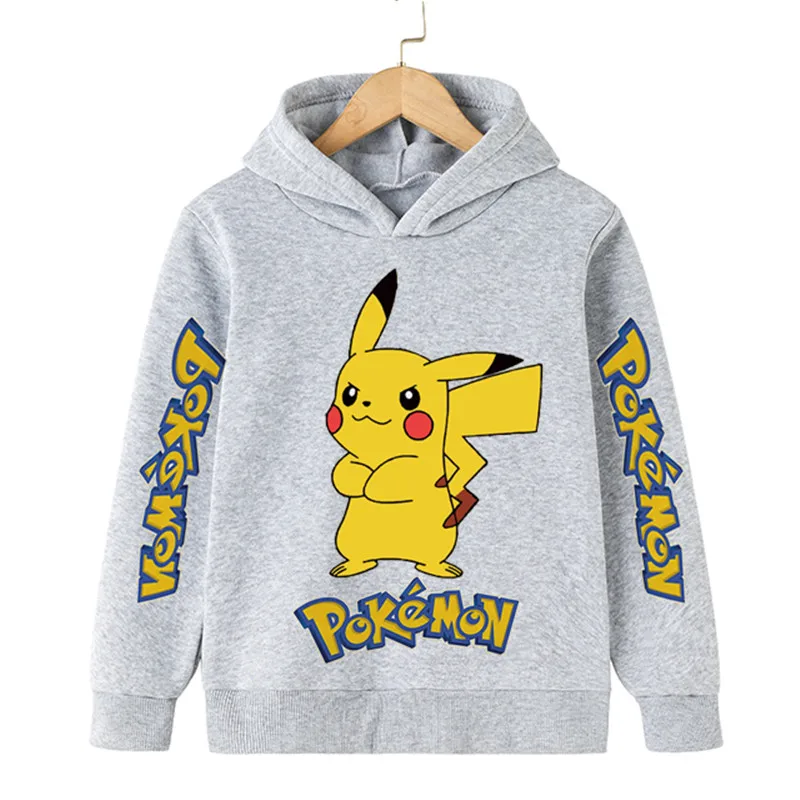 Children Costume Pokemon Anime Spring Boy Hoodie Kids Clothes Funny Pokémon Series Hoodies Teen Girls 3-14Y Baby Boys Sweatshirt |