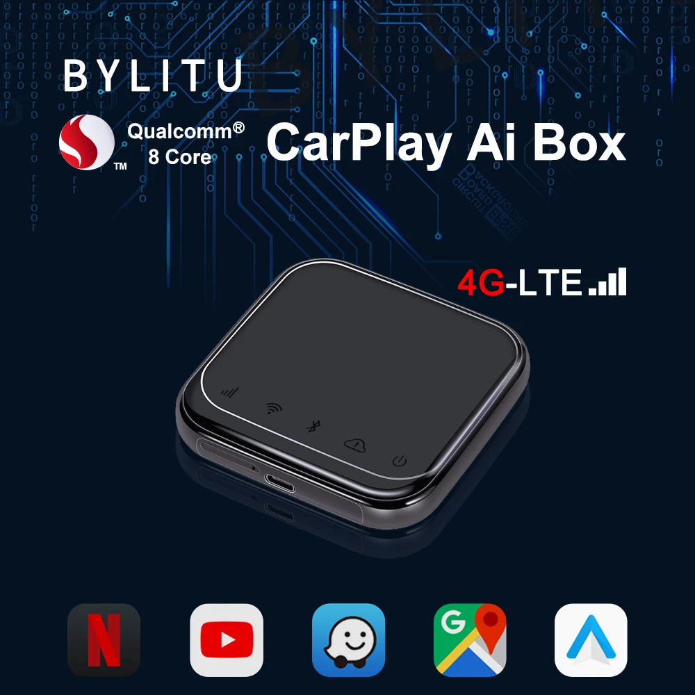 $150.28 CarPlay Android Mini Ai Box Android9 Wired To Wireless Qualcomm8-core 4G+64G Plug and Play For Volvo Ford Benz VW Audi