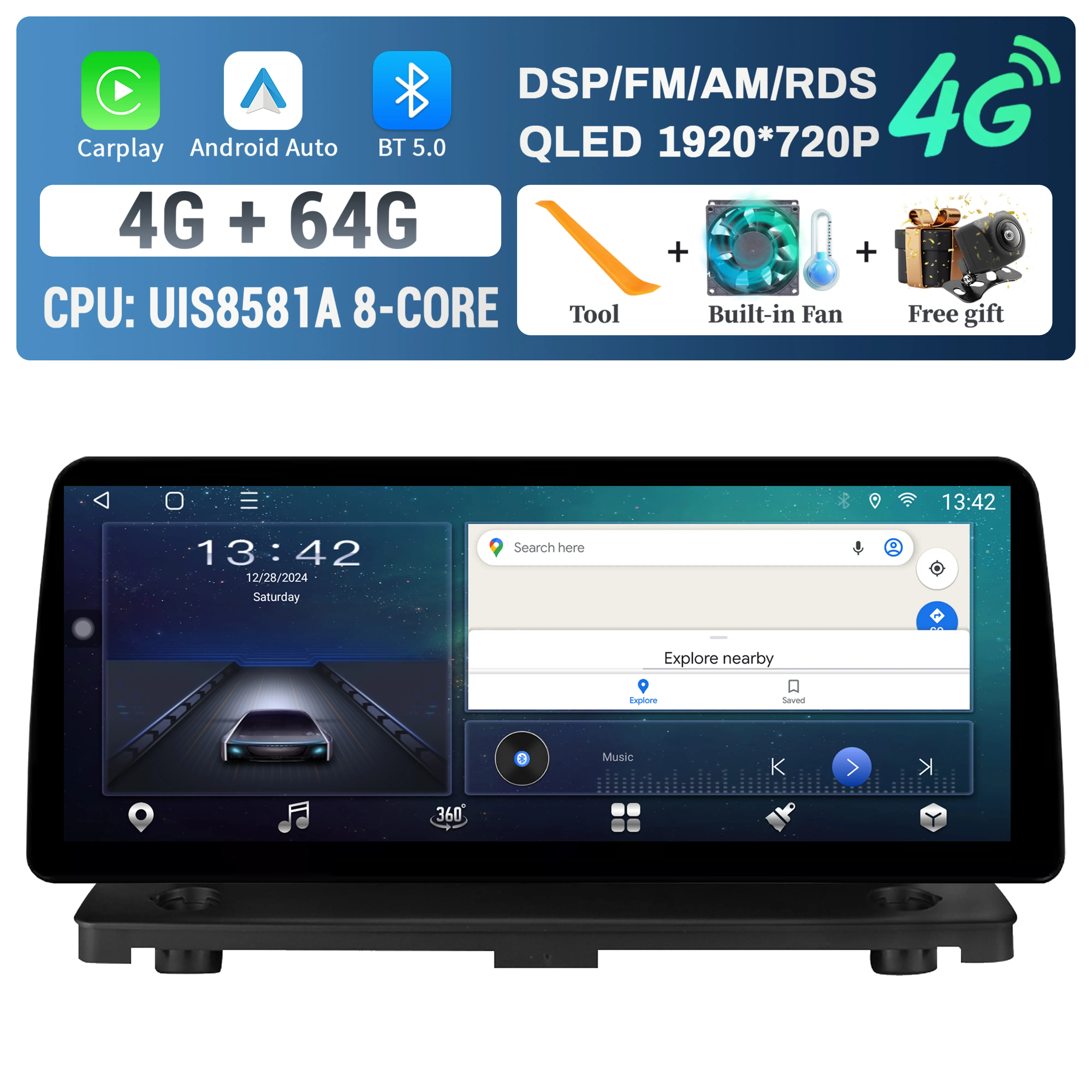 

12,3-дюймовый для VOLVO XC90 2004 2005 2006-2013 автомобильный радиоприемник Android мультимедиа беспроводной Carplay навигация стерео головное устройство экран