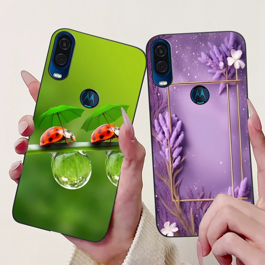 Чехол для Motorola One Vision XT1970-1 XT1970-2 роскошный окрашенный чехол с милым котом мягкий