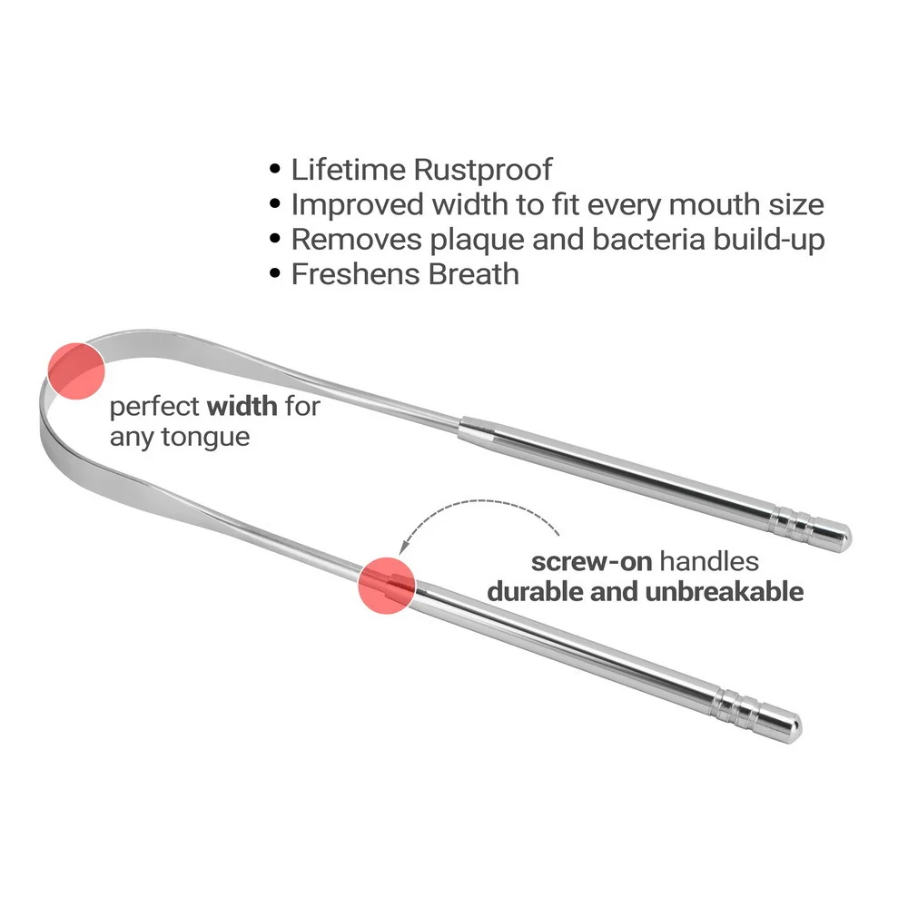 Унисекс U-образный Скребок Для Языка Из Нержавеющей Стали Инструмент Ухода За