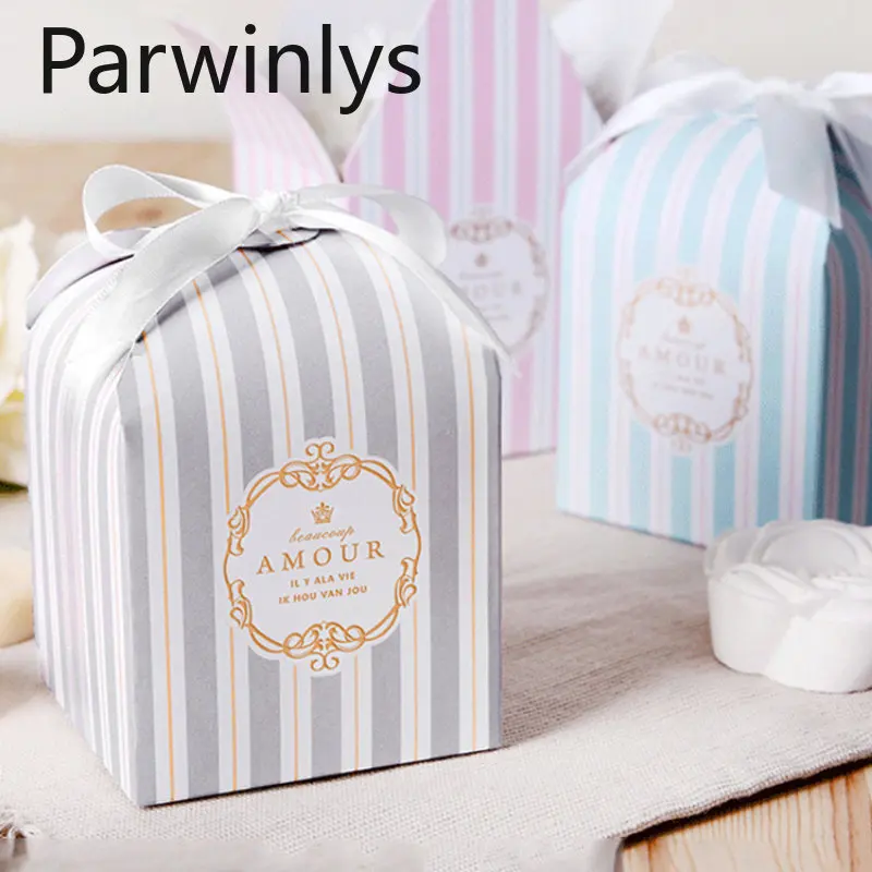 Blue Pink Grey Package Bag Cookie Candy Sweet Desert Wholesale Wedding Party Pastry