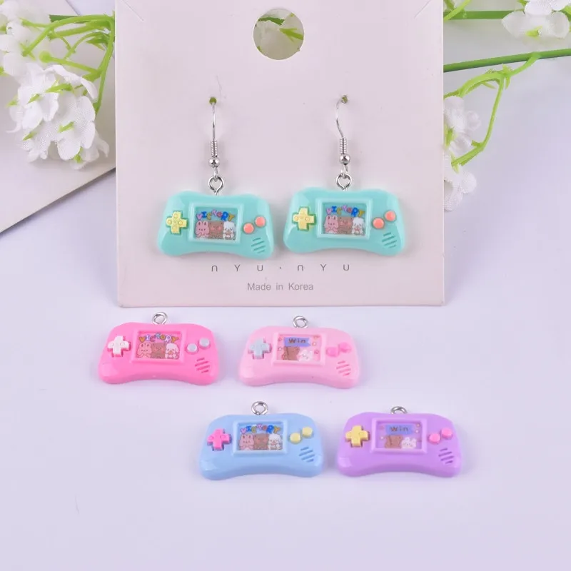 

10pcs 3D Game Machine Resin Charms for Women Earring Necklace Jewelry Pendant Craft Diy Keychain Finding
