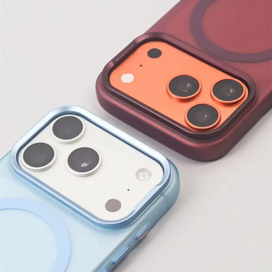 Фото Чехол для iPhone 17 16 15 18 Pro Max Air Business Simple Frosted Clear с поддержкой MagSafe, ударопрочный, магнитный, тонкий, жесткий №5