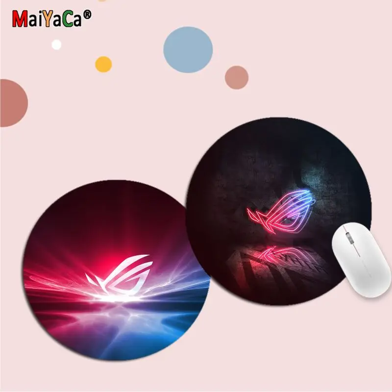 

ASUS ROG DIY Round Cabinet Gaming Laptop Computer Desk Mat Office Notbook Mouse Pad Mouse Mat for Teen Girls Bedroom