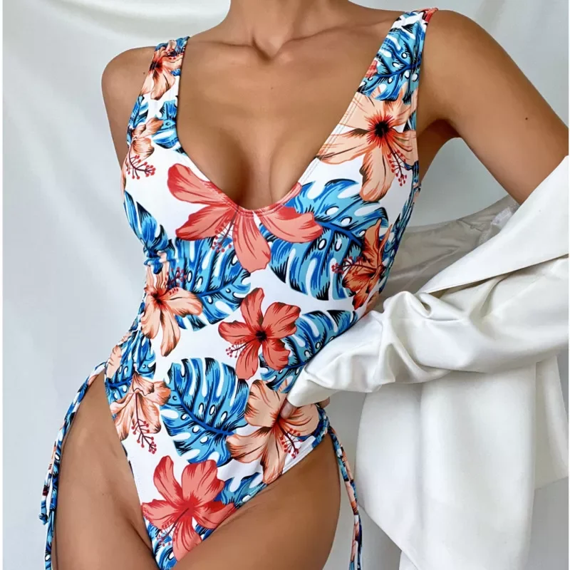 

Summer Sexy Floral One Piece Swimsuit Closed Female Swimwear Push Up Body Women's Swim Wear Bathing Suit Beach Pool Bather 2