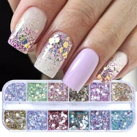 iridescent mixed hexagon nail glitter sequins holo flakes nail art powder gel polish paillette manicure accessories ladj01 12 2