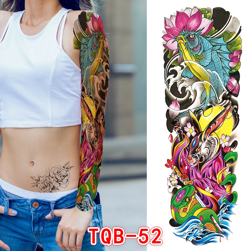 3 вида конструкций водонепроницаемые временные тату-наклейки на всю руку с