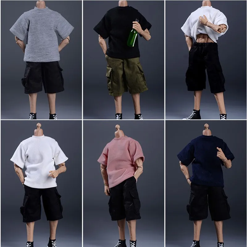 

1/12 комбинезон футболка брюки одежда аксессуары модель подходит для 6 shf Подвижная кукла солдат тело