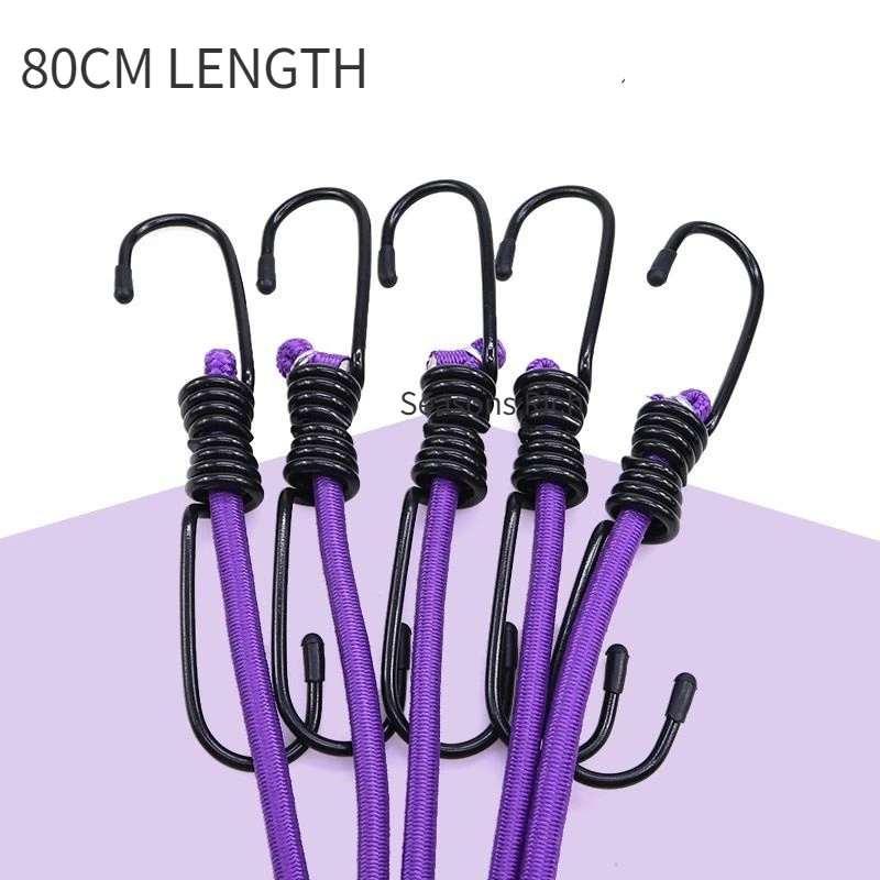 

80cm Bicycle Luggage Rack Carrier Elastic Band Bicycle Cargo Racks Tied Rubber Straps Rope Band With Hooks MTB Bike Accessories