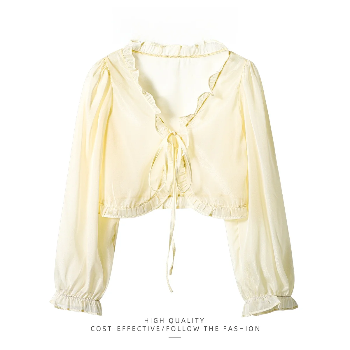 Paixiang/абрикосовая милая шаль солнцезащитный кардиган женское летнее новое