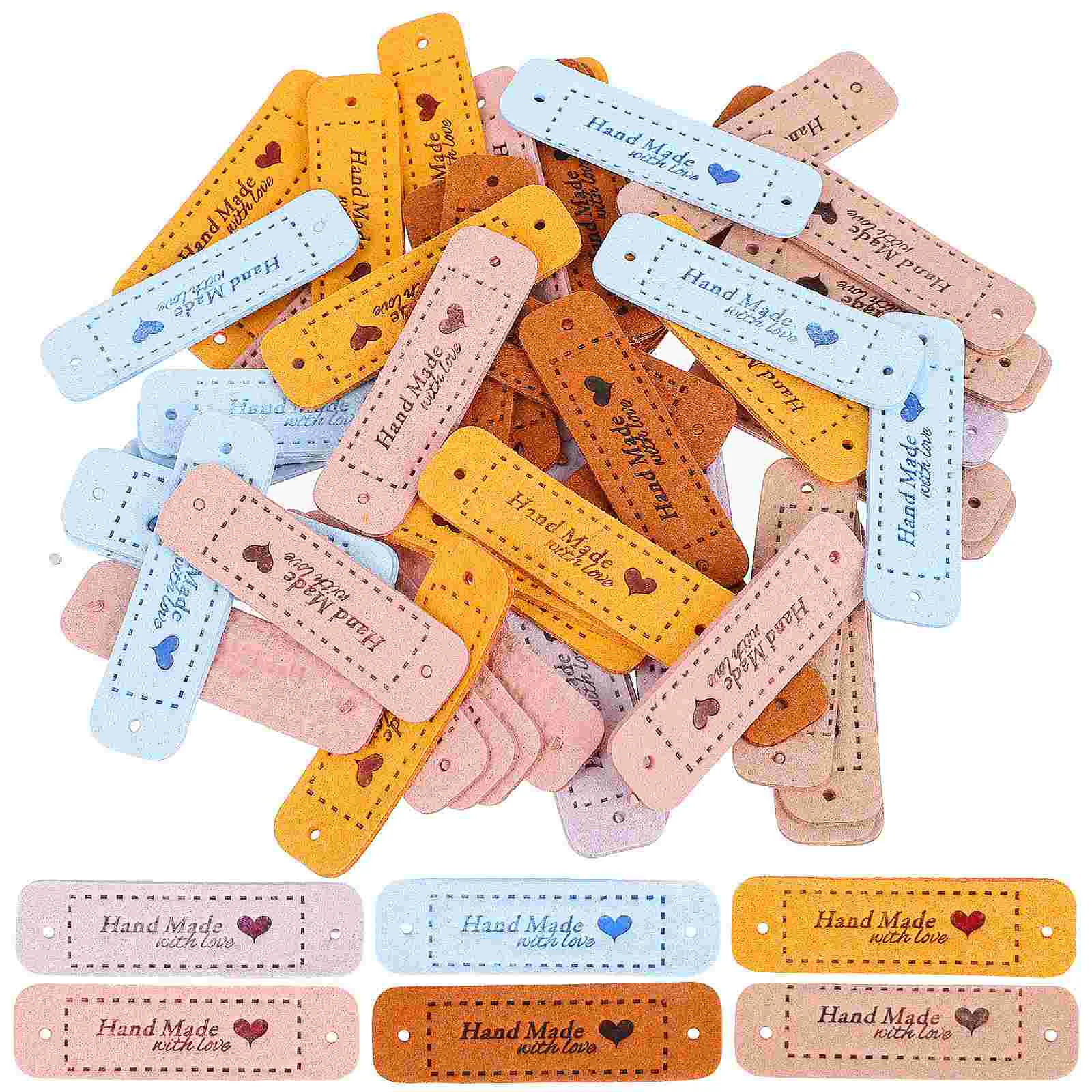 

Labels Handmade Tags Tag Label Sewing Embossed Embellishment Crochet Pu Accessories Sew Button Knit Items Blank Patches Hats