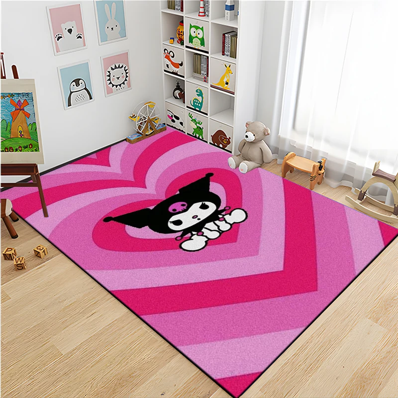Милый мультяшный коврик Kuromi для гостиной детской комнаты дивана пола домашнего