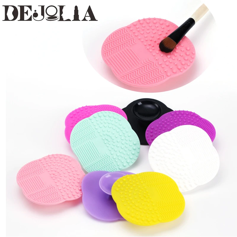 1PC Коврик для очистки кистей для макияжа из силикона, инструмент для очистки косметических инструментов, очищающий и моющий инструмент.