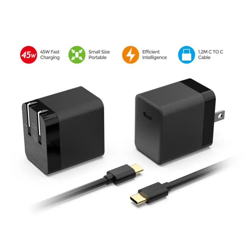 

Зарядное устройство сетевое с поддержкой быстрой зарядки и USB-портами, 45 Вт