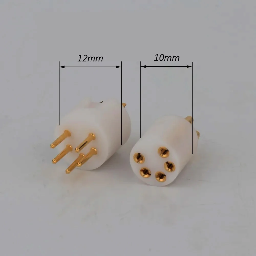 Позолоченный разъем Preffair для поворотного стола 5 контактов M DIN Tonearm гнездовой REGA