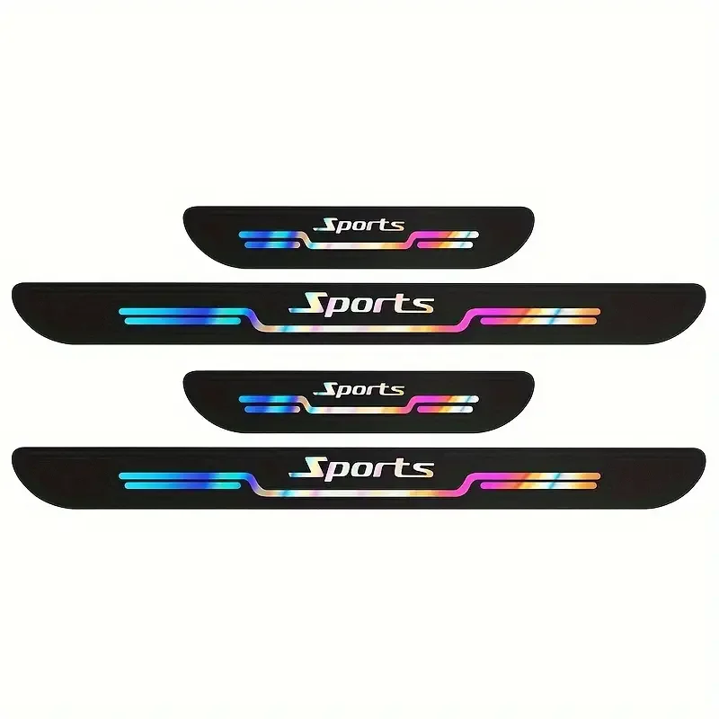 

4 шт. автомобильные наклейки против царапин, защитная полоса для порога автомобиля, защитная пленка для бампера, наклейка на внешние аксессуары автомобиля