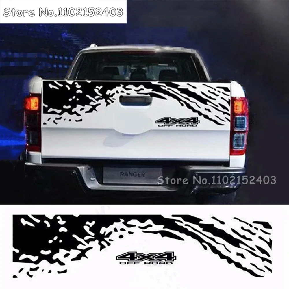 Наклейки на багажник, задние ворота для Ford Ranger, наклейки на автомобиль, графика грузовика, виниловый Декор на заказ, крышка автомобиля, внешние аксессуары «сделай сам»
