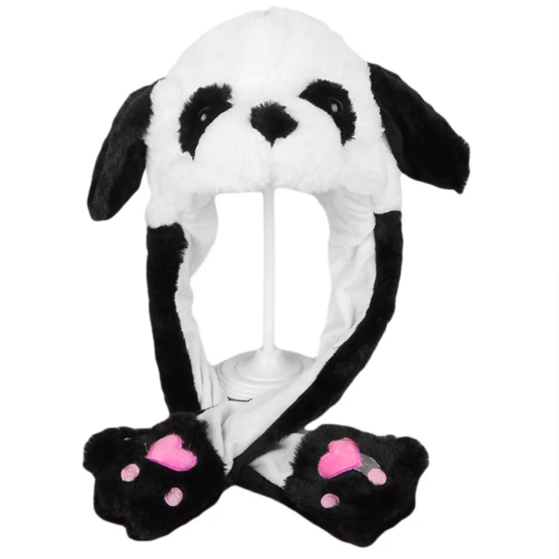 

Rabbit Hat LED Glowing Plush Cap Ear Moving Jumping Kids Adult Cosplay Hat