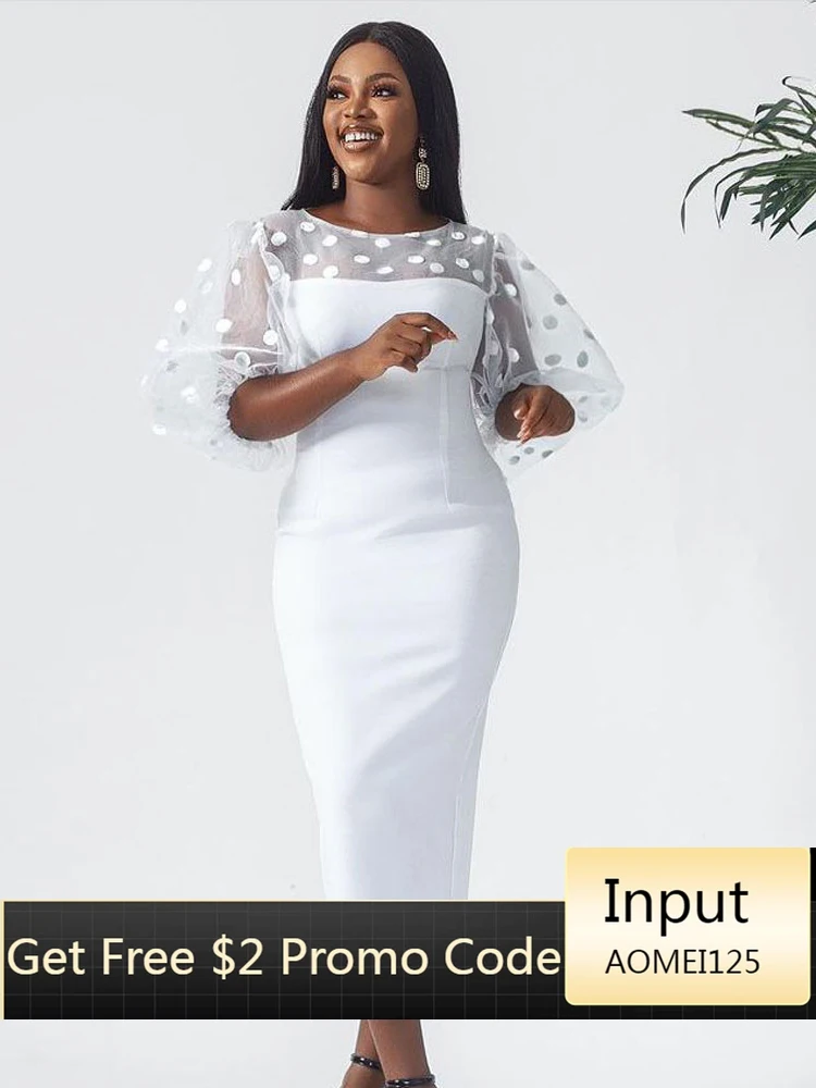 Платье женское с длинными рукавами-фонариками облегающее элегантное офисное