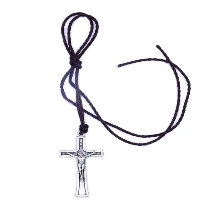 

Ожерелье с крестом Иисуса в ретро стиле, подвеска, ювелирное изделие для мужчин и женщин, католический религиозный христианский шарм, подар...