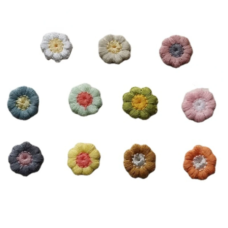 

300pcs/Lot Sew Small Flower Plum Wool Embroidery Patchshirt Hairdress BagClothing Decoration Accessory Craft Diy Applique