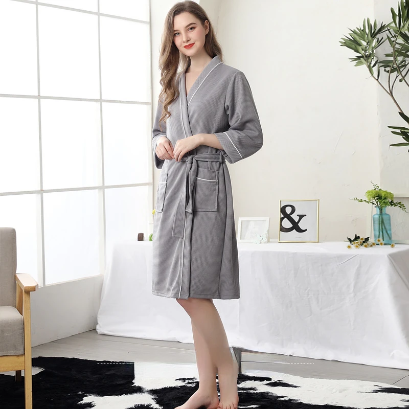 Spring Summer Couple Nightgown Plus Size Pajamas Set Sleep Top Cotton Robe Bathrobe Autumn Pajamas Loose Soft Free Shipping New