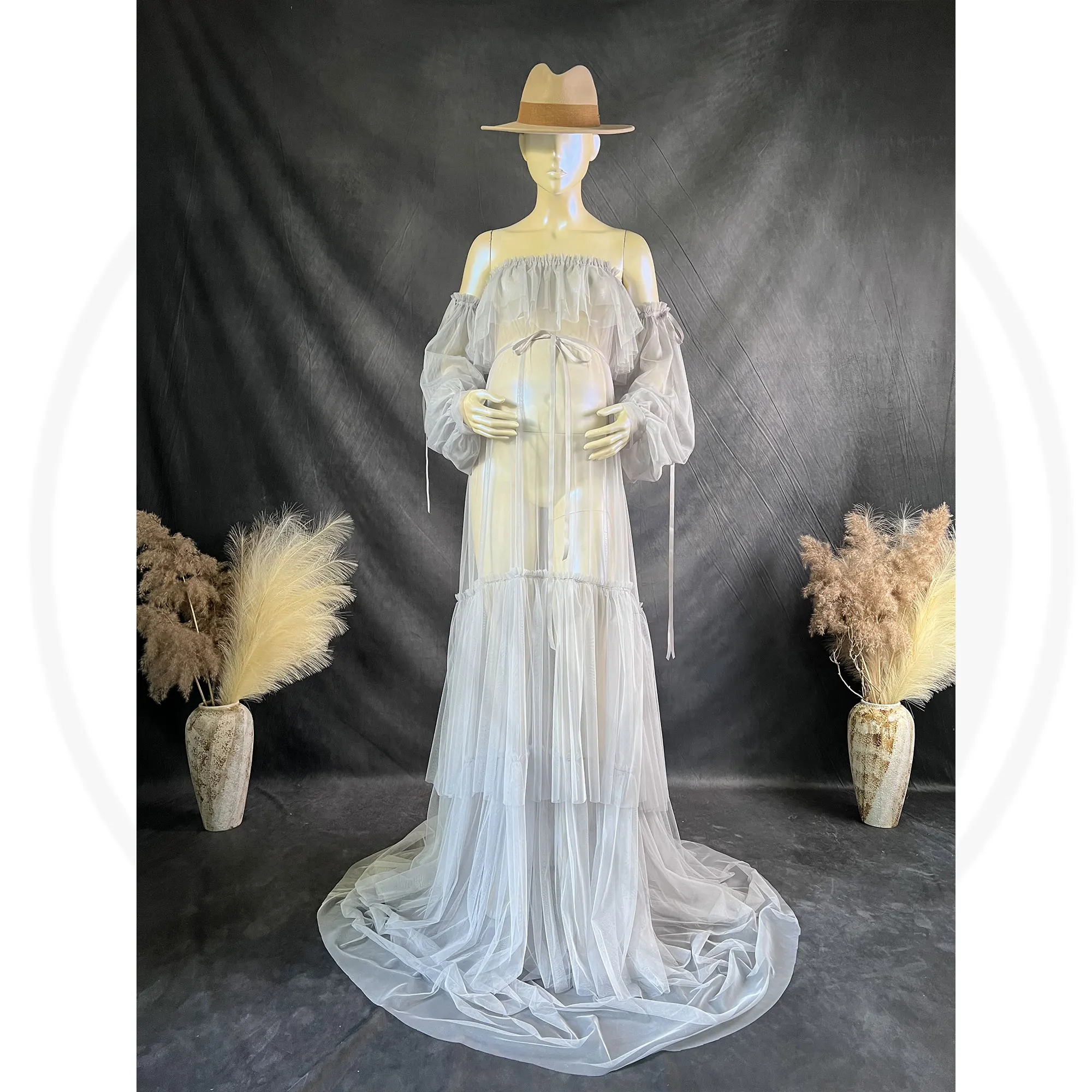 Пикантные платья для беременных Don &amp Judy реквизит фотосессии фатиновое платье с