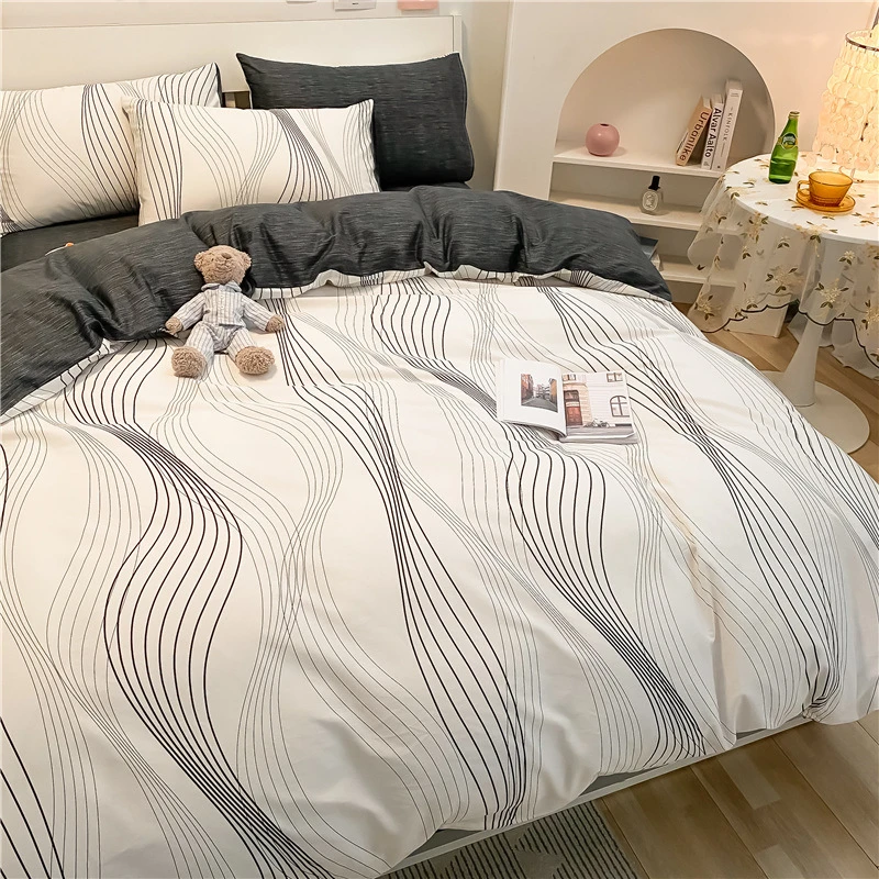 Комплект постельного белья из 100% хлопка с принтом в горошек |