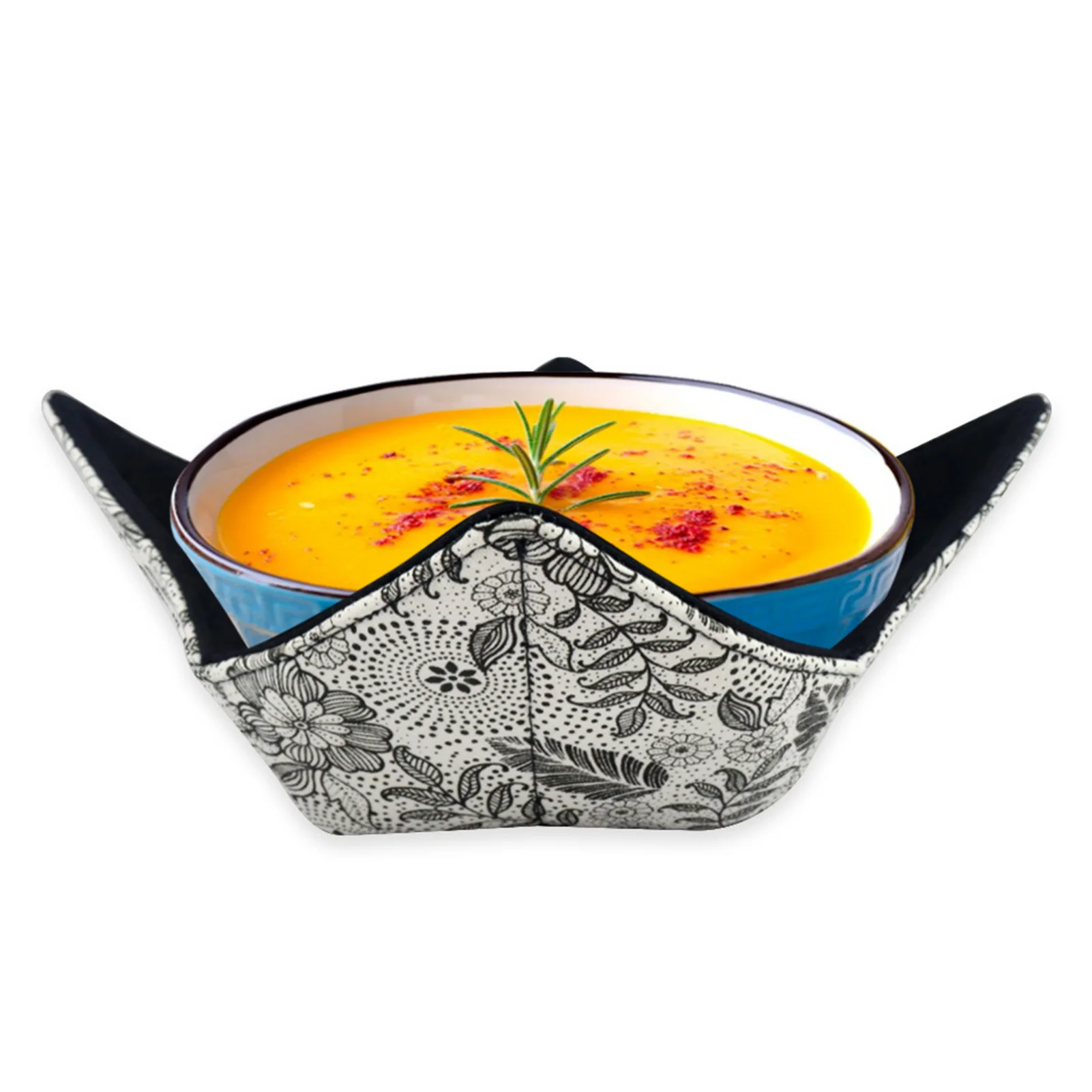 

Bowl Cozy For Microwave Polyester & Sponge Safe Insulated Anti-Scalding Reusable Dish Holder Household Product For Kitchen