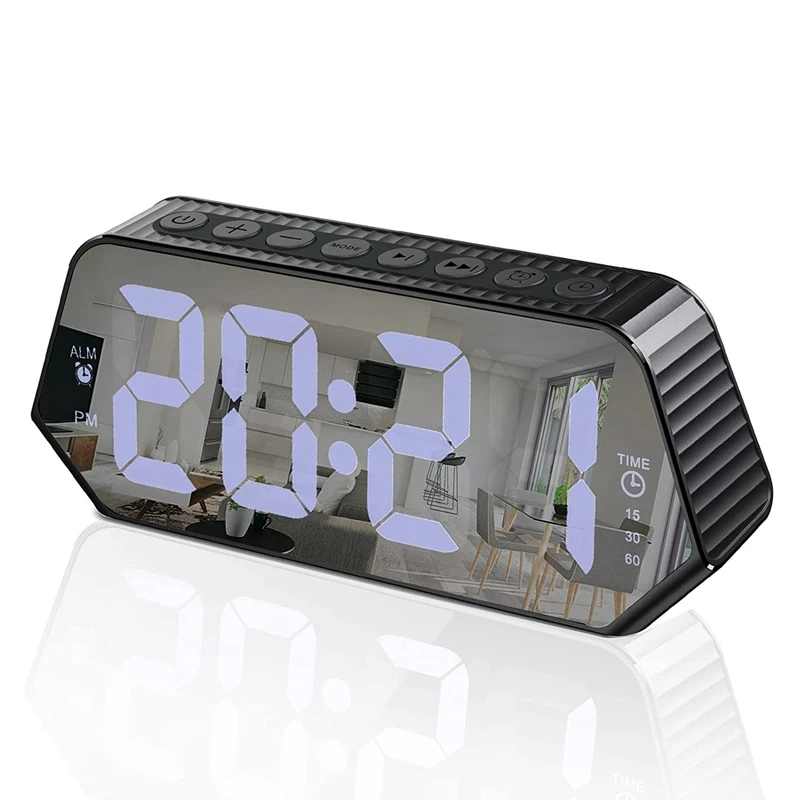 Digital Alarm Clock, Digital Clock Large Display With Sound Machine White Noise Machine,For Bedroom Living Room