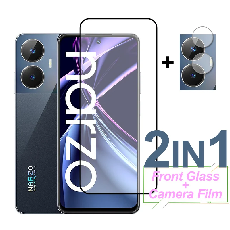 

Для Realme Narzo N55 стекло Realme C55 C33 C35 защита для экрана полное покрытие Закаленное стекло Защитная пленка для камеры Realme Narzo N55