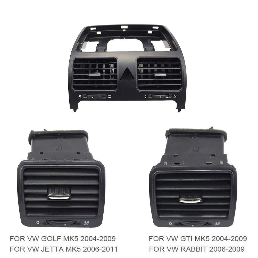 

Для приборной панели VW Jetta MK5 2006-2011, левый правый центральный воздуховод для VW Golf MK5 2004-2009, задняя розетка A/C