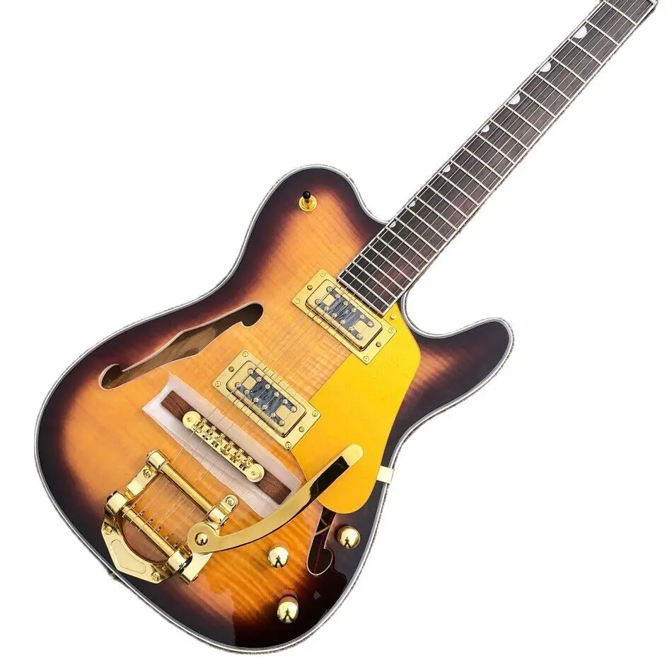 

High Quality Electric Guitar Rosewood Fingerboard Hollow Body Maple Top