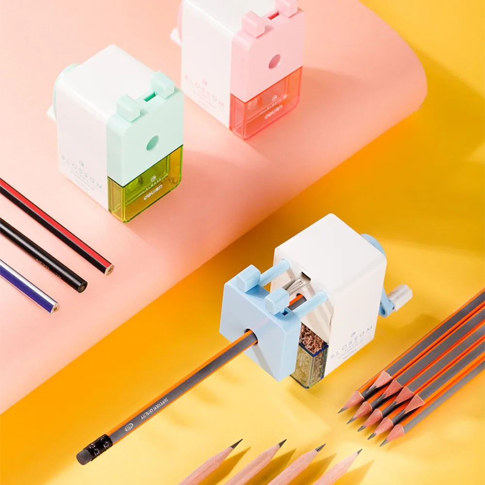 

Mechanical Automatic Pencil Sharpener Smooth Rotation Hand Operated Safety Plastic Cute School Supplies