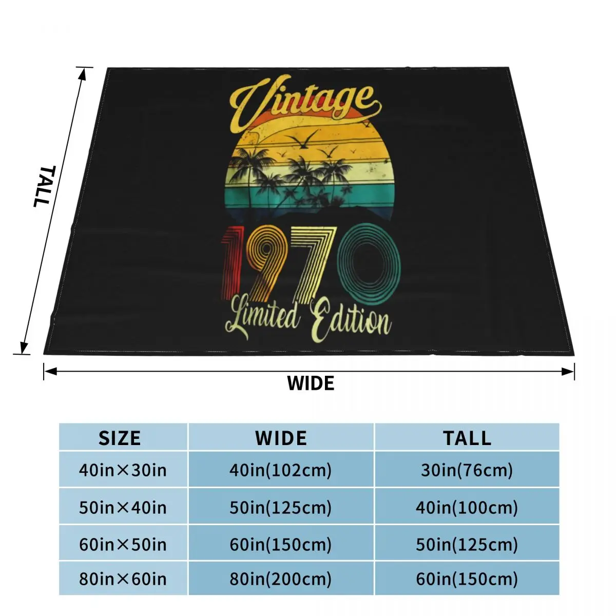 Винтажное одеяло на день рождения подарок для Menfunny Tee новинка 1970 летняя мода 2021