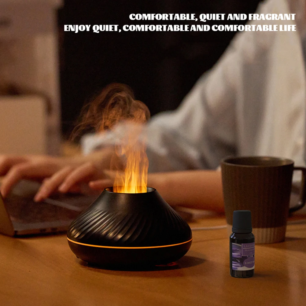 

Colorful Flames Air Humidifier Aromatherapys Humidifier With Adjustable Brightness For Bedroom Living Room