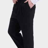 casual men trousers zipper warm suit pants slim fit pockets pants long suit autumn with pants
