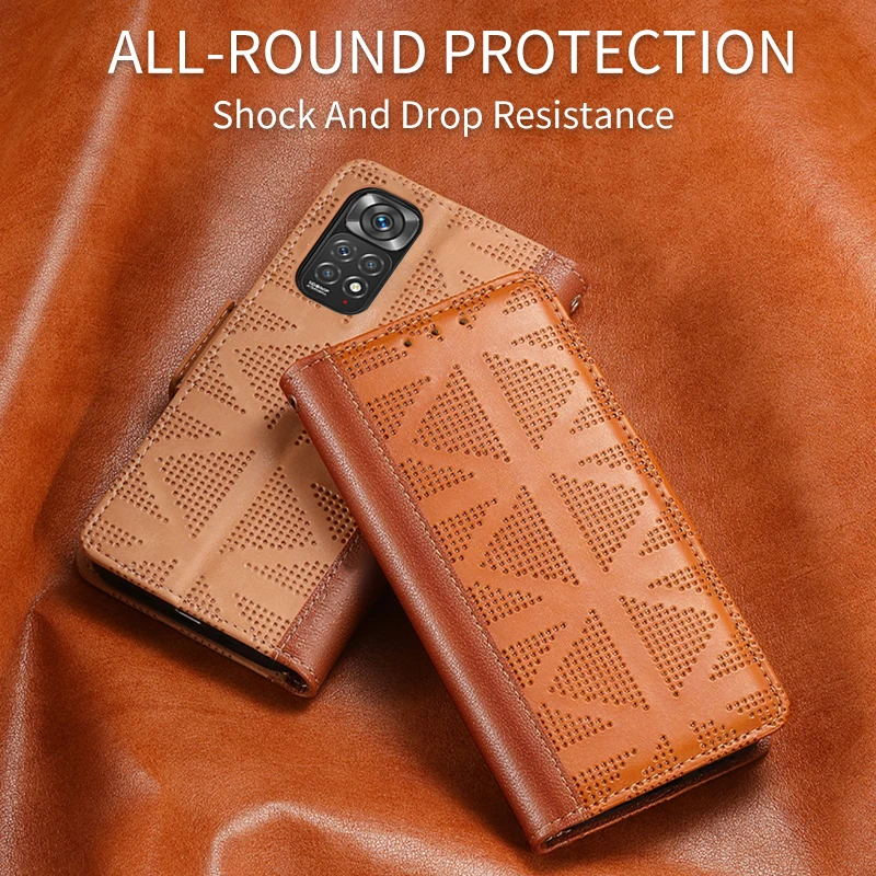 

Кожаный чехол-книжка для Redmi Note 11 11S Pro